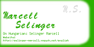 marcell selinger business card